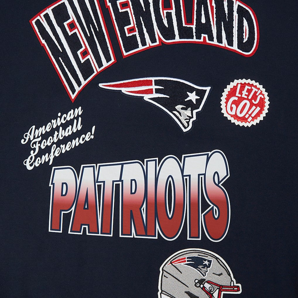 New England Patriots Pro Standard Turn It Up Drop Shoulder Pullover Sweatshirt - Navy on sale
