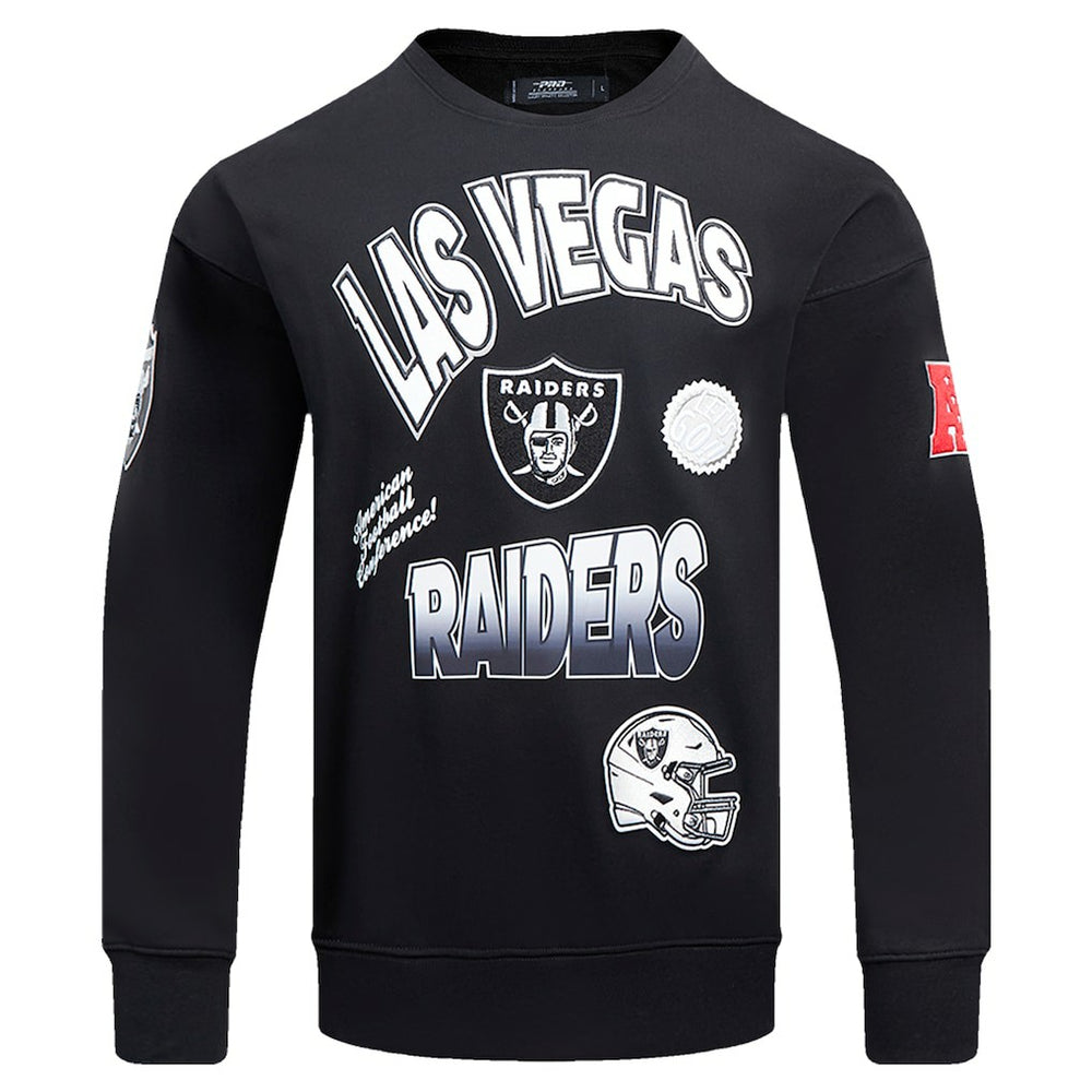 Las Vegas Raiders Pro Standard Turn It Up Drop Shoulder Pullover Sweatshirt - Black sale