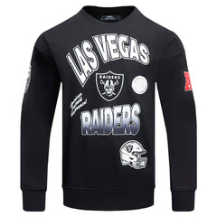 Las Vegas Raiders Pro Standard Turn It Up Drop Shoulder Pullover Sweatshirt - Black sale