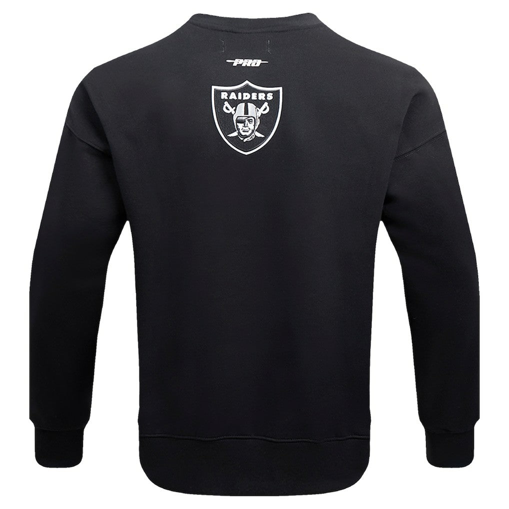 Las Vegas Raiders Pro Standard Turn It Up Drop Shoulder Pullover Sweatshirt - Black sale