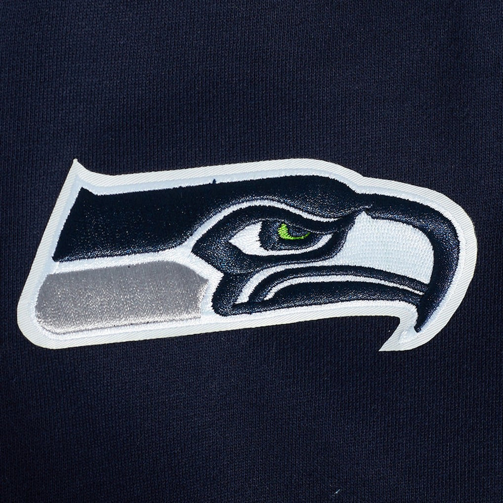 Seattle Seahawks Pro Standard Turn It Up Drop Shoulder Pullover Sweatshirt - College Navy online