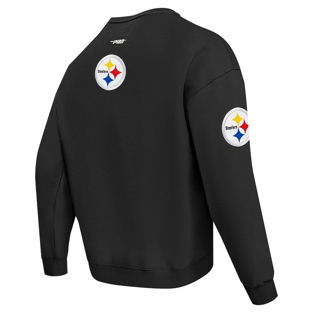 Pittsburgh Steelers Pro Standard Turn It Up Drop Shoulder Pullover Sweatshirt - Black on sale