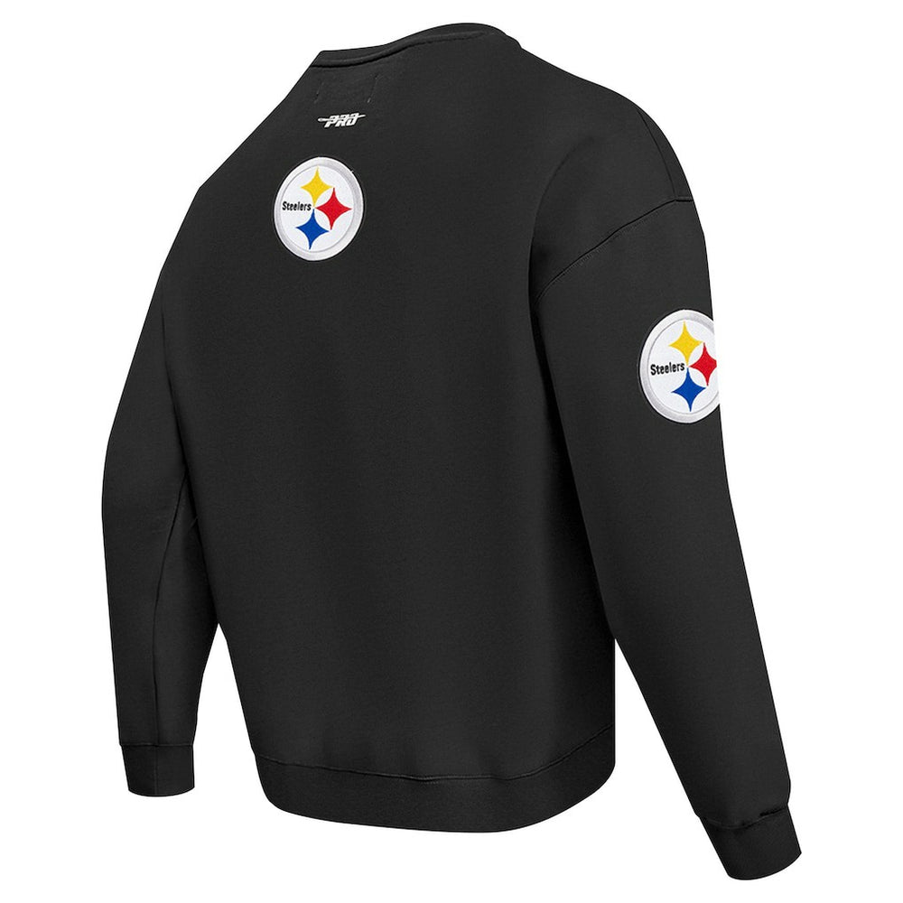 Pittsburgh Steelers Pro Standard Turn It Up Drop Shoulder Pullover Sweatshirt - Black on sale