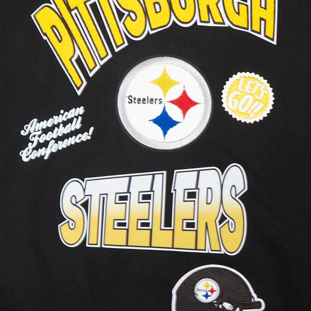 Pittsburgh Steelers Pro Standard Turn It Up Drop Shoulder Pullover Sweatshirt - Black on sale