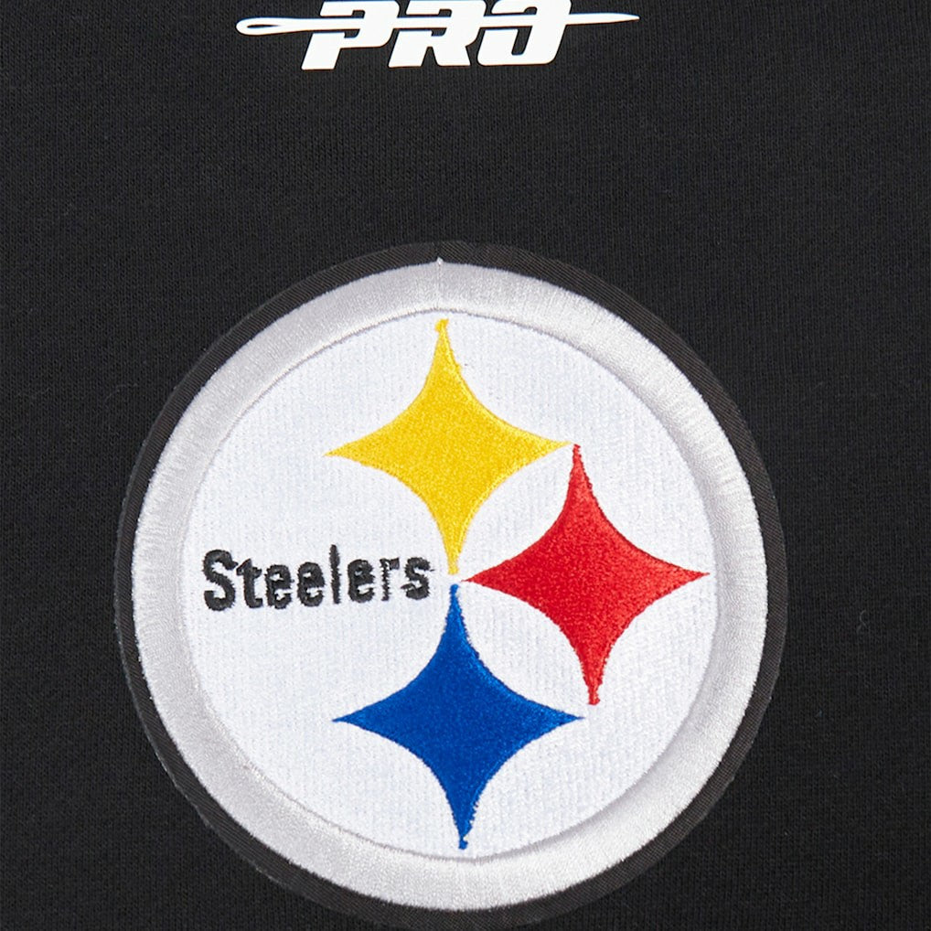 Pittsburgh Steelers Pro Standard Turn It Up Drop Shoulder Pullover Sweatshirt - Black on sale