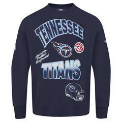 Tennessee Titans Pro Standard Turn It Up Drop Shoulder Pullover Sweatshirt - Navy cheap