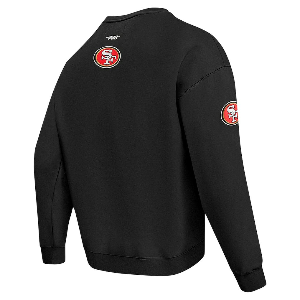 San Francisco 49ers Pro Standard Turn It Up Drop Shoulder Pullover Sweatshirt - Black cheap
