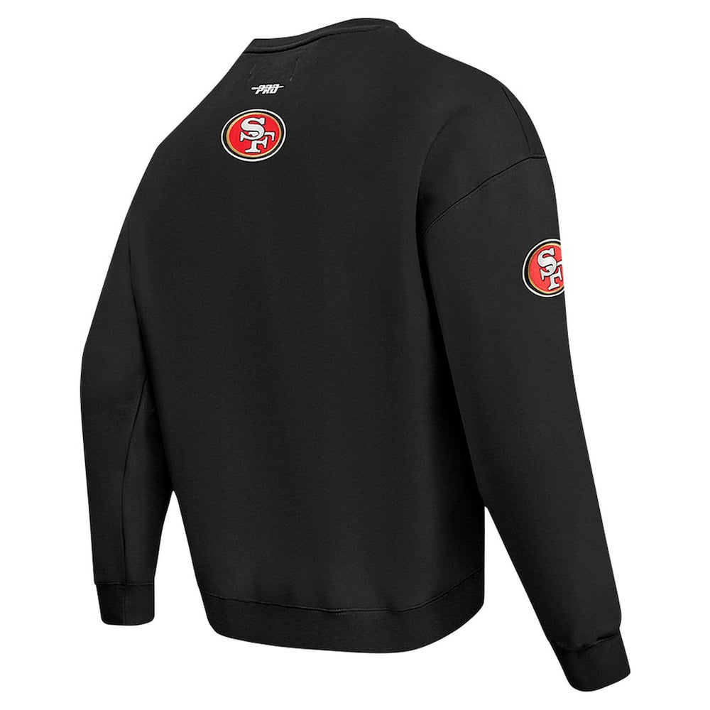 San Francisco 49ers Pro Standard Turn It Up Drop Shoulder Pullover Sweatshirt - Black cheap