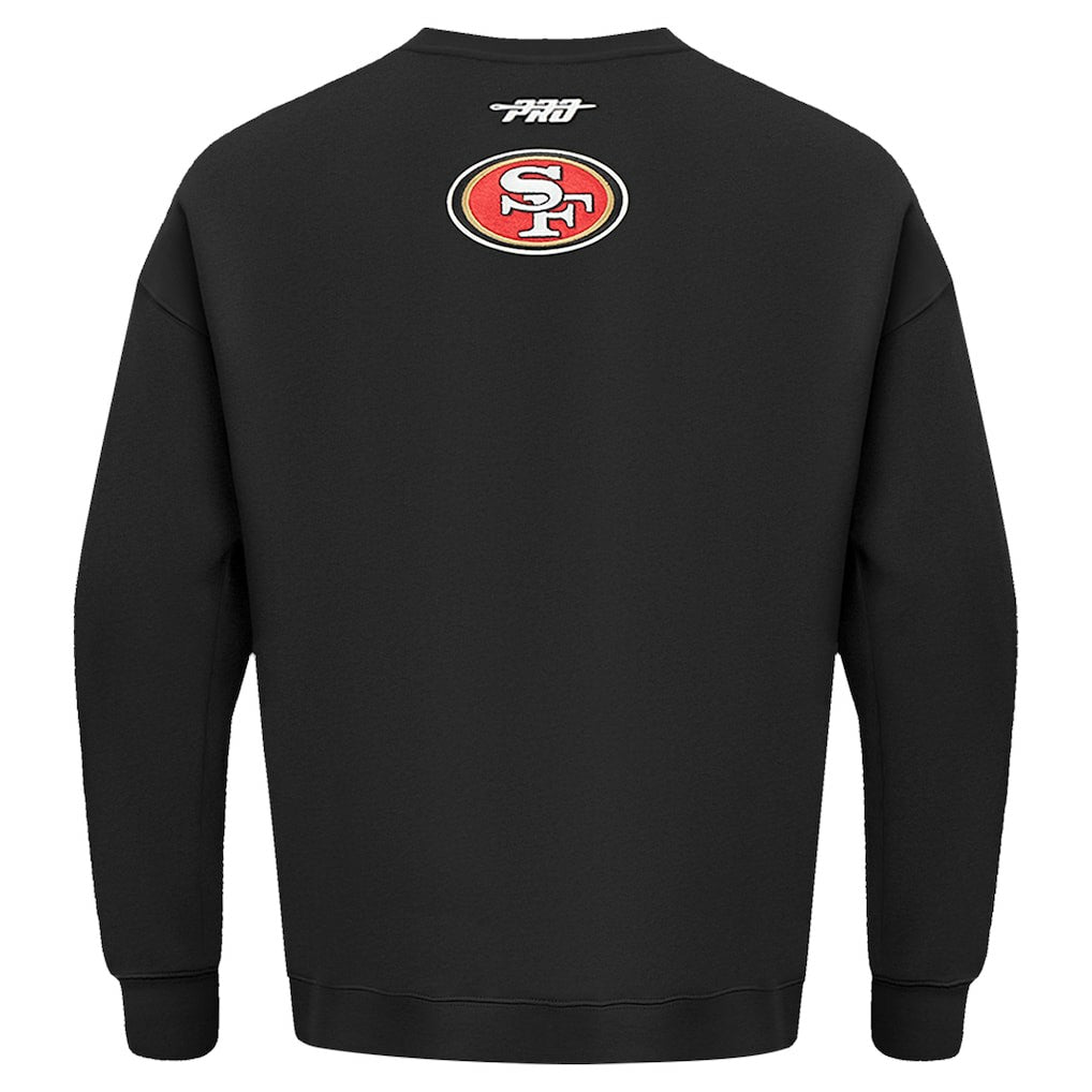 San Francisco 49ers Pro Standard Turn It Up Drop Shoulder Pullover Sweatshirt - Black cheap