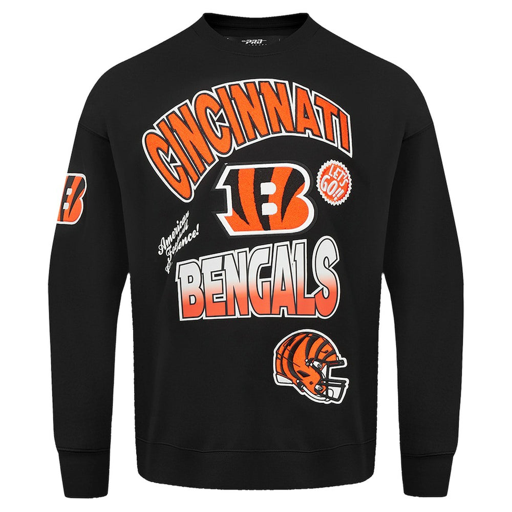 Cincinnati Bengals Pro Standard Turn It Up Drop Shoulder Pullover Sweatshirt - Black for sale