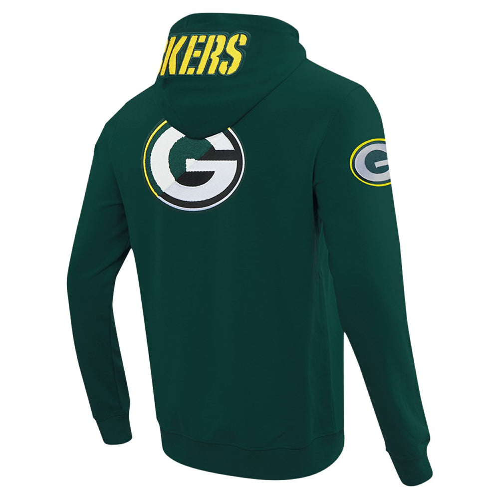 Green Bay Packers Pro Standard Split Logo Double Knit Full-Zip Hoodie - Green sale