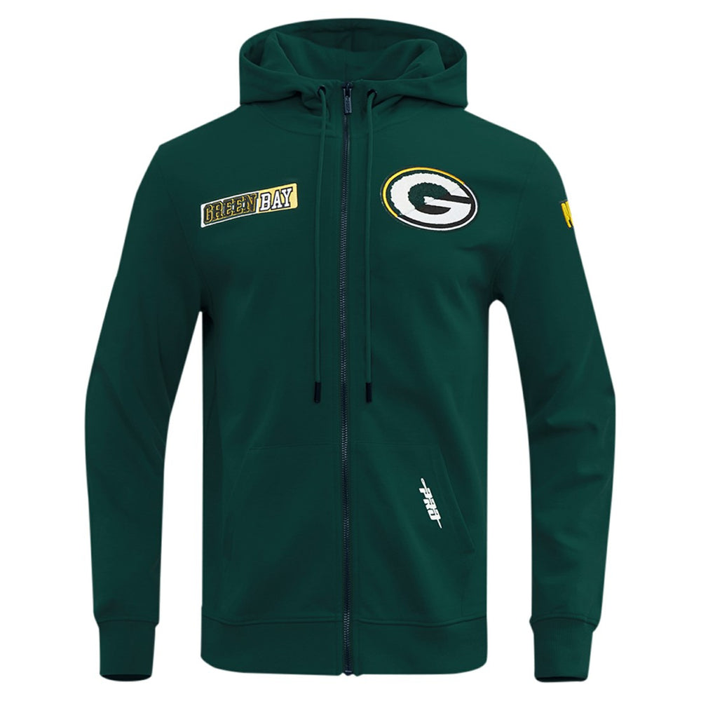 Green Bay Packers Pro Standard Split Logo Double Knit Full-Zip Hoodie - Green sale