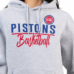 Detroit Pistons G-III 4Her by Carl Banks Women's Graphics Fleece Pullover Hoodie sale - Heather Gray outlet