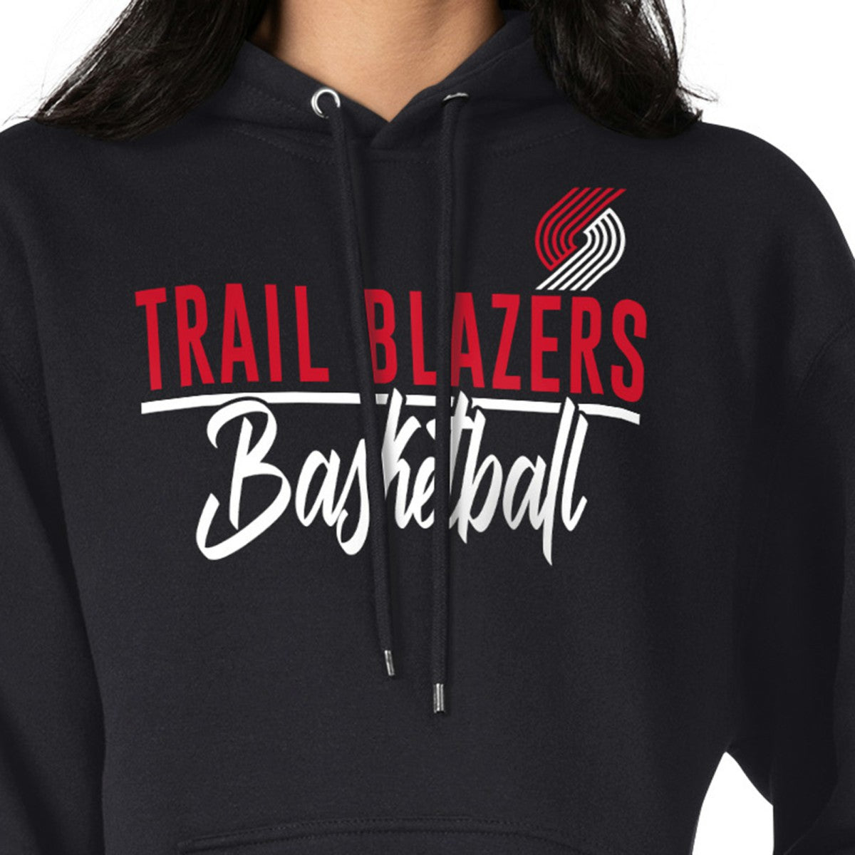 Portland Trail Blazers G-III 4Her by Carl Banks Women's Graphics Fleece Pullover Hoodie - Black on sale