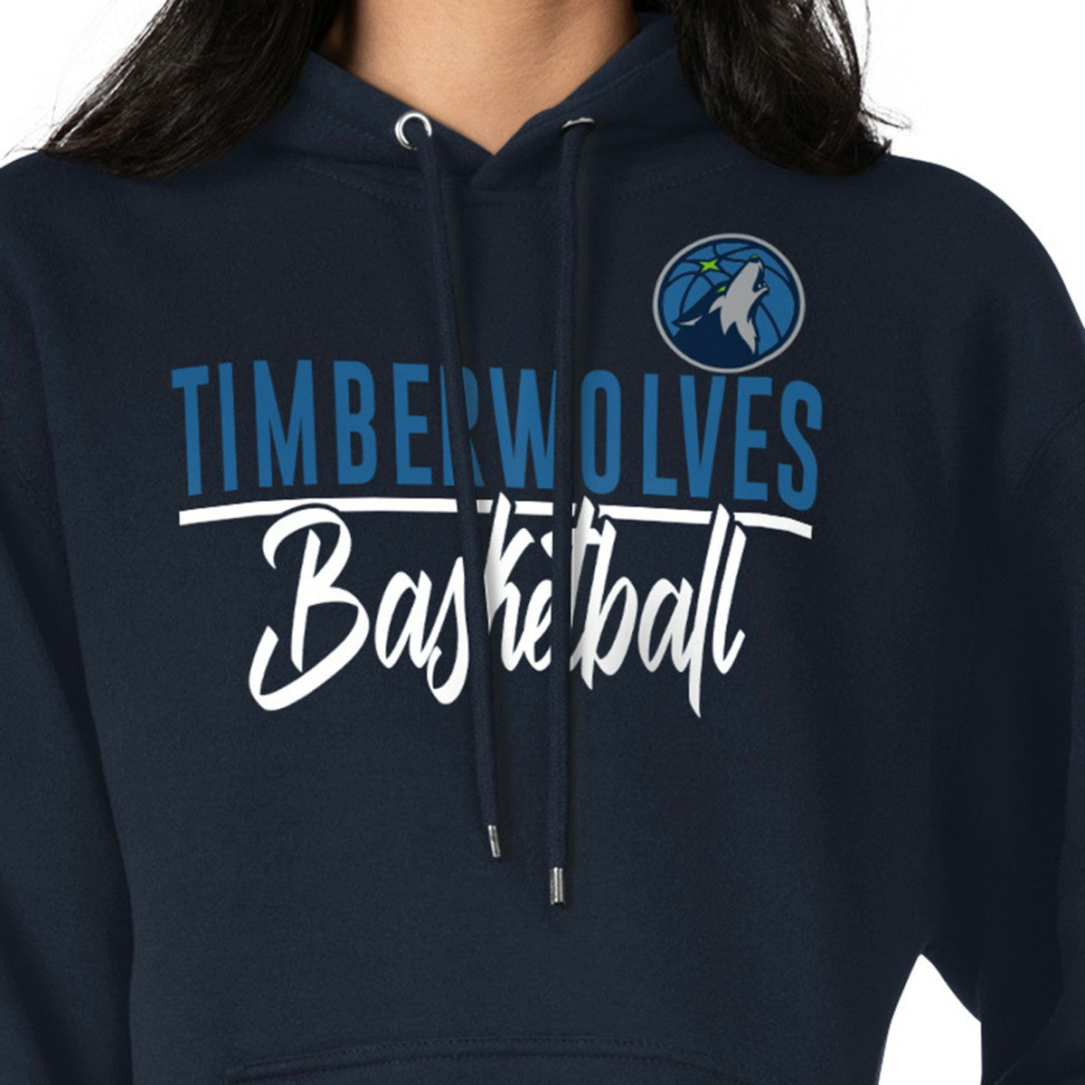Minnesota Timberwolves G-III 4Her by Carl Banks Women's Graphics Fleece Pullover Hoodie - Navy discount