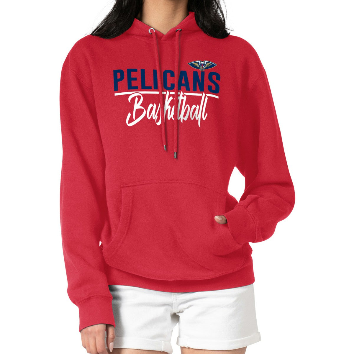 New Orleans Pelicans G-III 4Her by Carl Banks Women's Graphics Fleece Pullover Hoodie - Red on sale