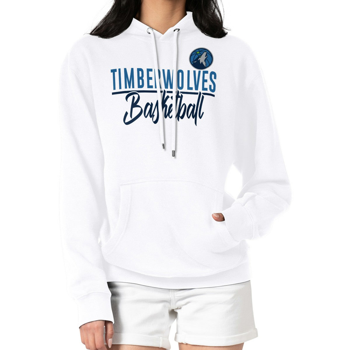 Minnesota Timberwolves G-III 4Her by Carl Banks Women's Graphics Fleece Pullover Hoodie - White discount