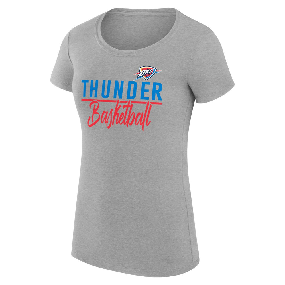 Oklahoma City Thunder G-III 4Her by Carl Banks Women's Super-Slim Fit Lightweight Team Sport V-Neck T-Shirt - Heather Gray sale