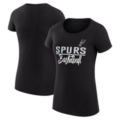 San Antonio Spurs G-III 4Her by Carl Banks Women's Super-Slim Fit Lightweight Team Sport V-Neck T-Shirt - Black sale