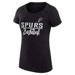 San Antonio Spurs G-III 4Her by Carl Banks Women's Super-Slim Fit Lightweight Team Sport V-Neck T-Shirt - Black sale