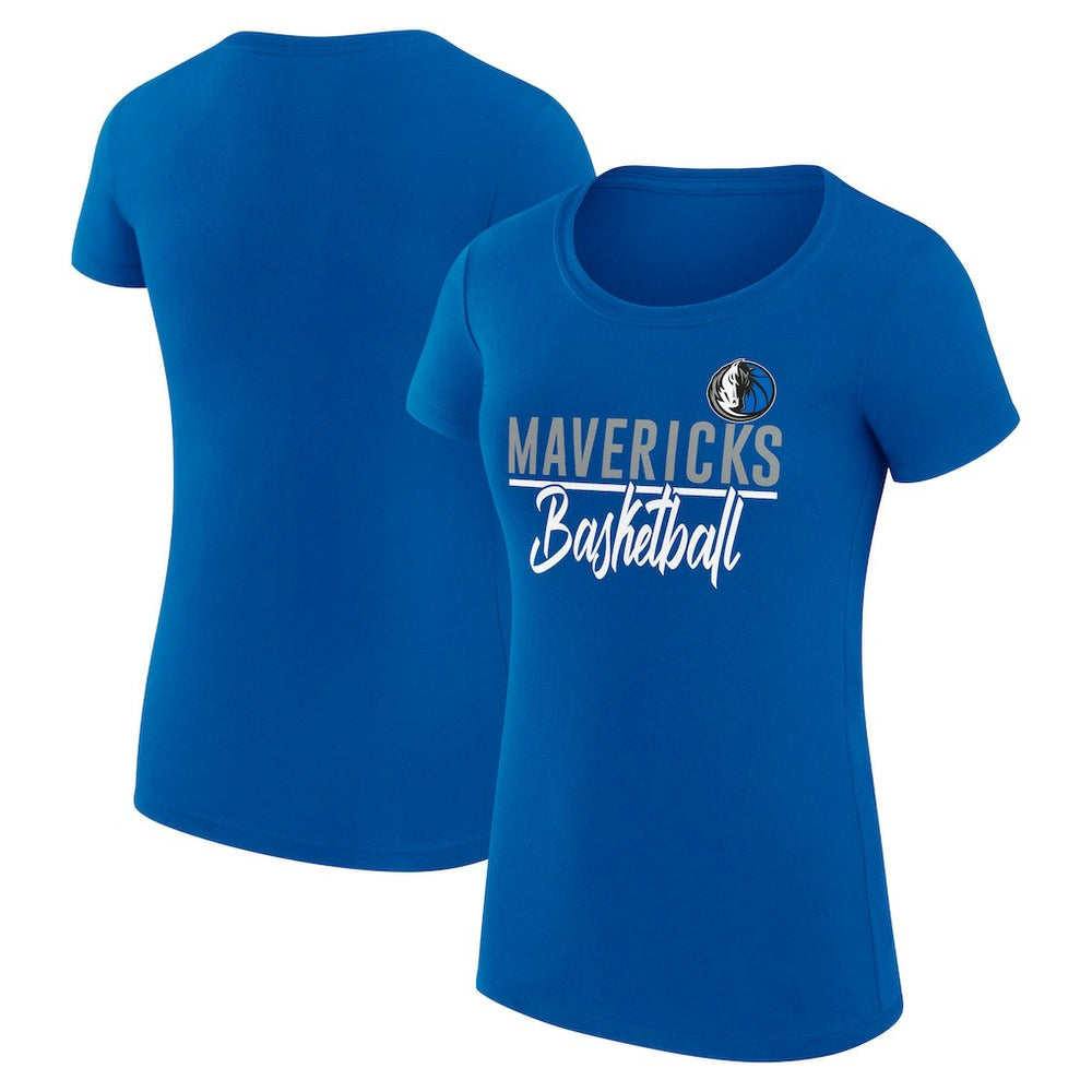 Dallas Mavericks G-III 4Her by Carl Banks Women's Super-Slim Fit Lightweight Team Sport V-Neck T-Shirt sale - Blue online