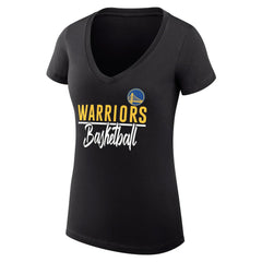 Golden State Warriors G-III 4Her by Carl Banks Women's Super-Slim Fit Lightweight Team Sport V-Neck T-Shirt sale - Black for sale