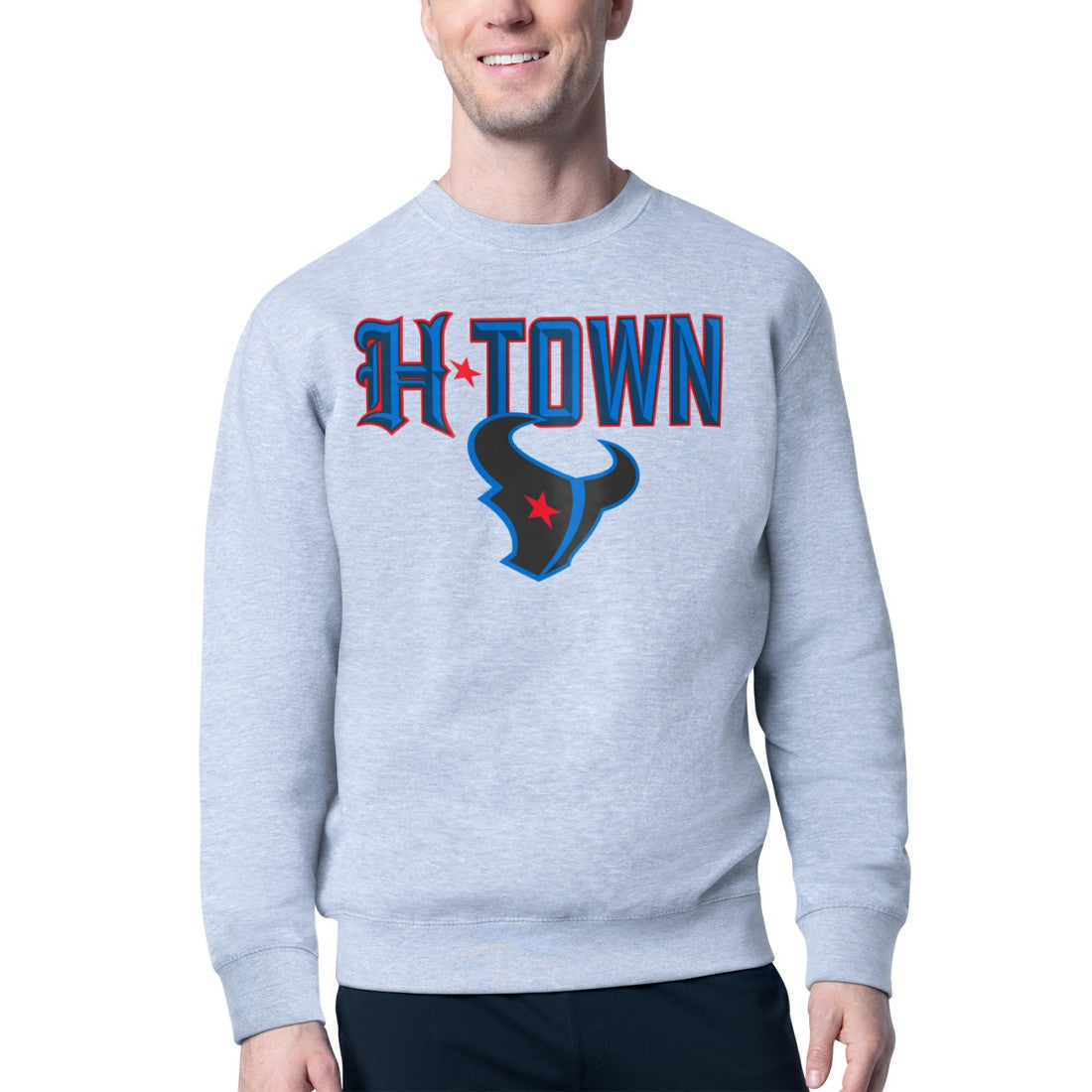 Houston Texans Starter H-Town Graphic Fleece Pullover Sweatshirt - Heather Gray sale