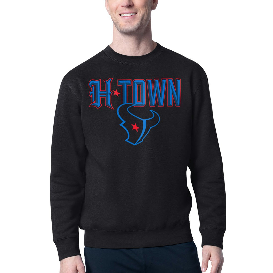 Houston Texans Starter H-Town Graphic Fleece Pullover Sweatshirt - Black sale
