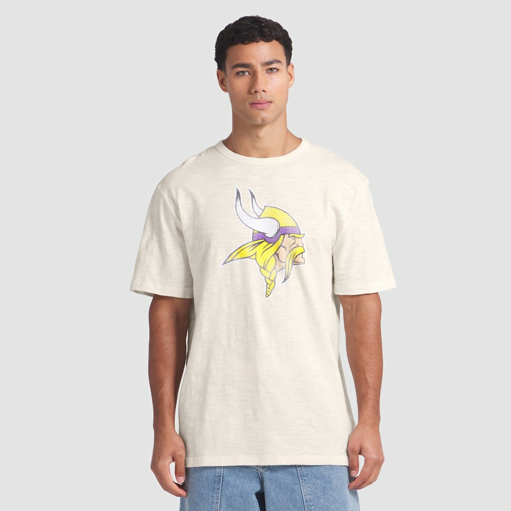 Minnesota Vikings Slub T-Shirt - Cream on sale