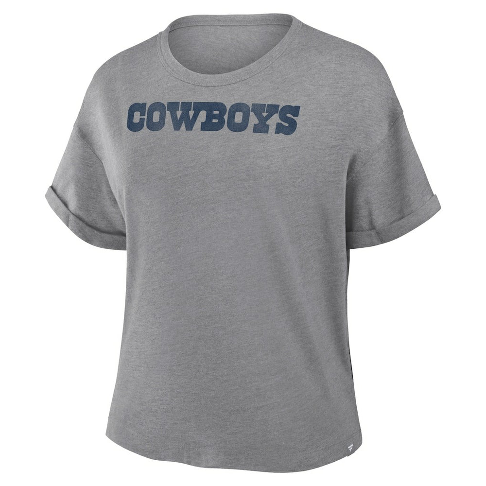 Dallas Cowboys Women's Swing Pass Tri-Blend Boxy T-Shirt - Heather Gray cheap