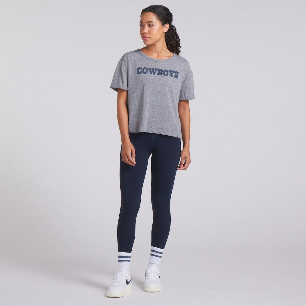 Dallas Cowboys Women's Swing Pass Tri-Blend Boxy T-Shirt - Heather Gray cheap