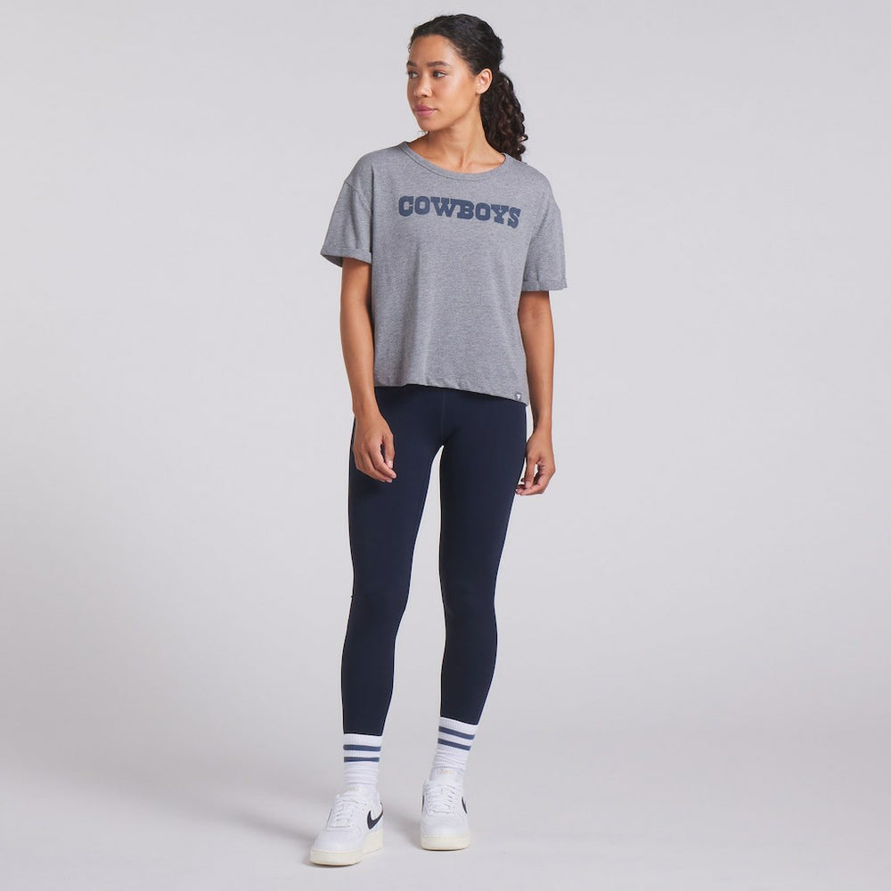 Dallas Cowboys Women's Swing Pass Tri-Blend Boxy T-Shirt - Heather Gray cheap