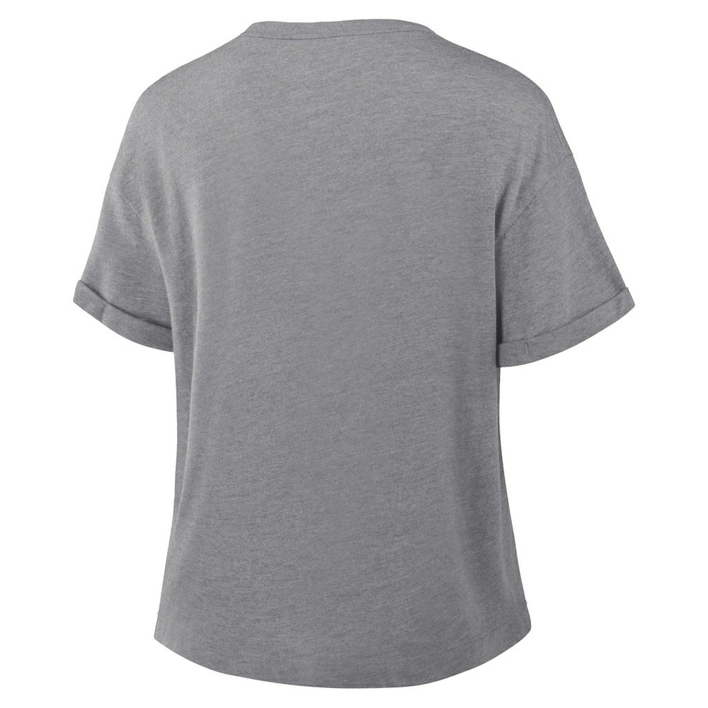 Buffalo Bills Women's Swing Pass Tri-Blend Boxy T-Shirt - Heather Gray cheap
