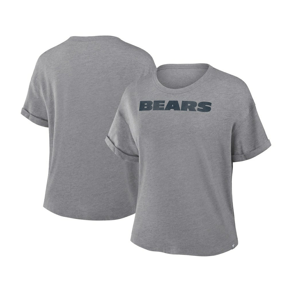Chicago Bears Women's Swing Pass Tri-Blend Boxy T-Shirt - Heather Gray discount