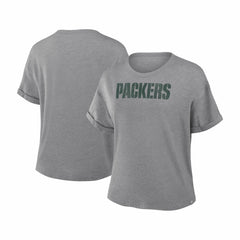 Green Bay Packers Women's Swing Pass Tri-Blend Boxy T-Shirt - Heather Gray sale