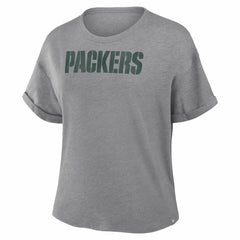 Green Bay Packers Women's Swing Pass Tri-Blend Boxy T-Shirt - Heather Gray sale