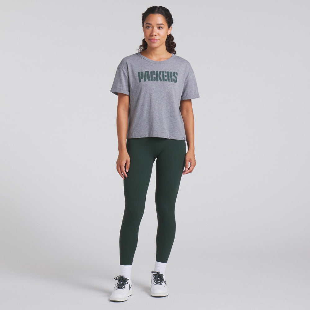 Green Bay Packers Women's Swing Pass Tri-Blend Boxy T-Shirt - Heather Gray sale