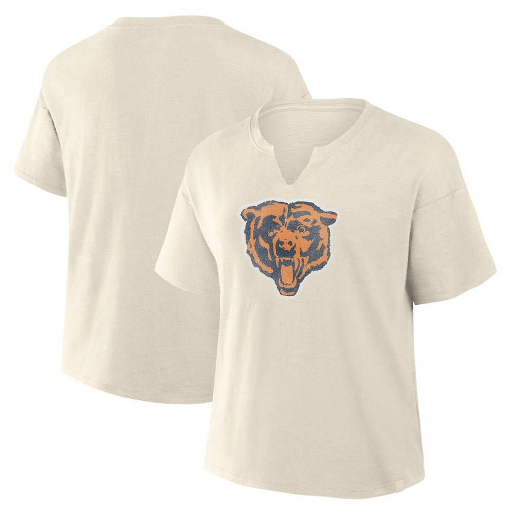 Chicago Bears Women's Trick Play Slub Boxy T-Shirt - Cream on sale
