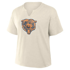 Chicago Bears Women's Trick Play Slub Boxy T-Shirt - Cream on sale