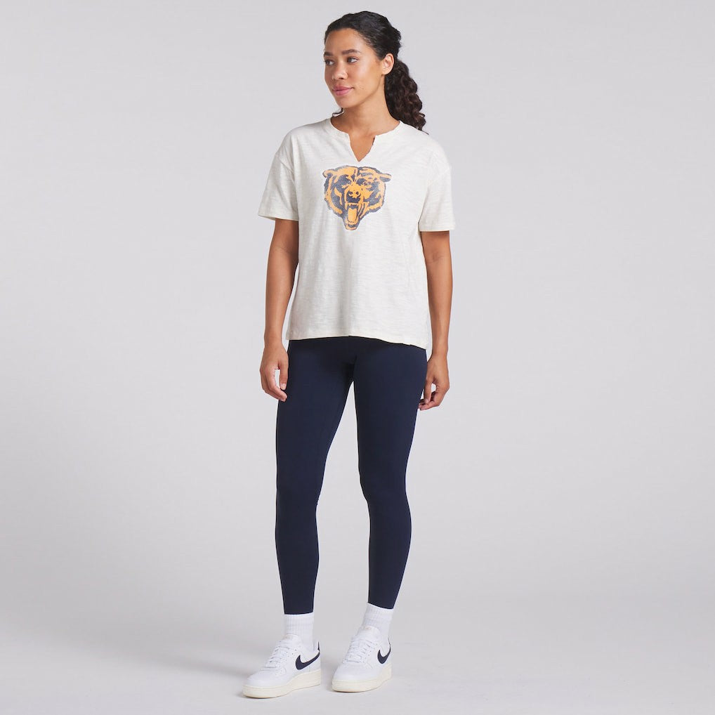 Chicago Bears Women's Trick Play Slub Boxy T-Shirt - Cream on sale