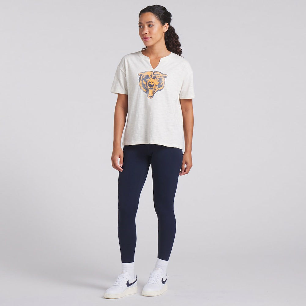 Chicago Bears Women's Trick Play Slub Boxy T-Shirt - Cream on sale