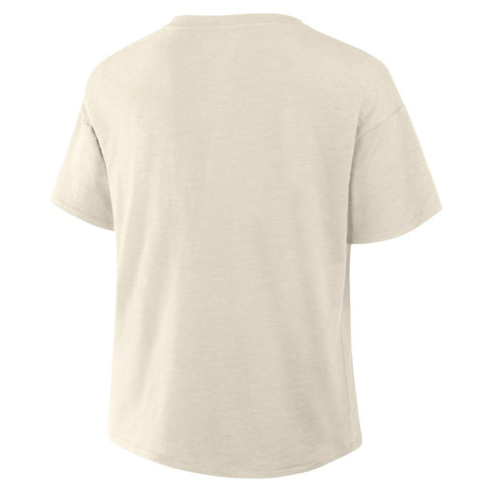 Cleveland Browns Women's Trick Play Slub Boxy T-Shirt - Cream discount