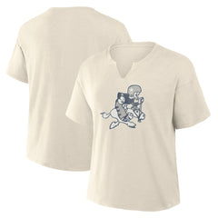 Dallas Cowboys Women's Trick Play Slub Boxy T-Shirt - Cream discount