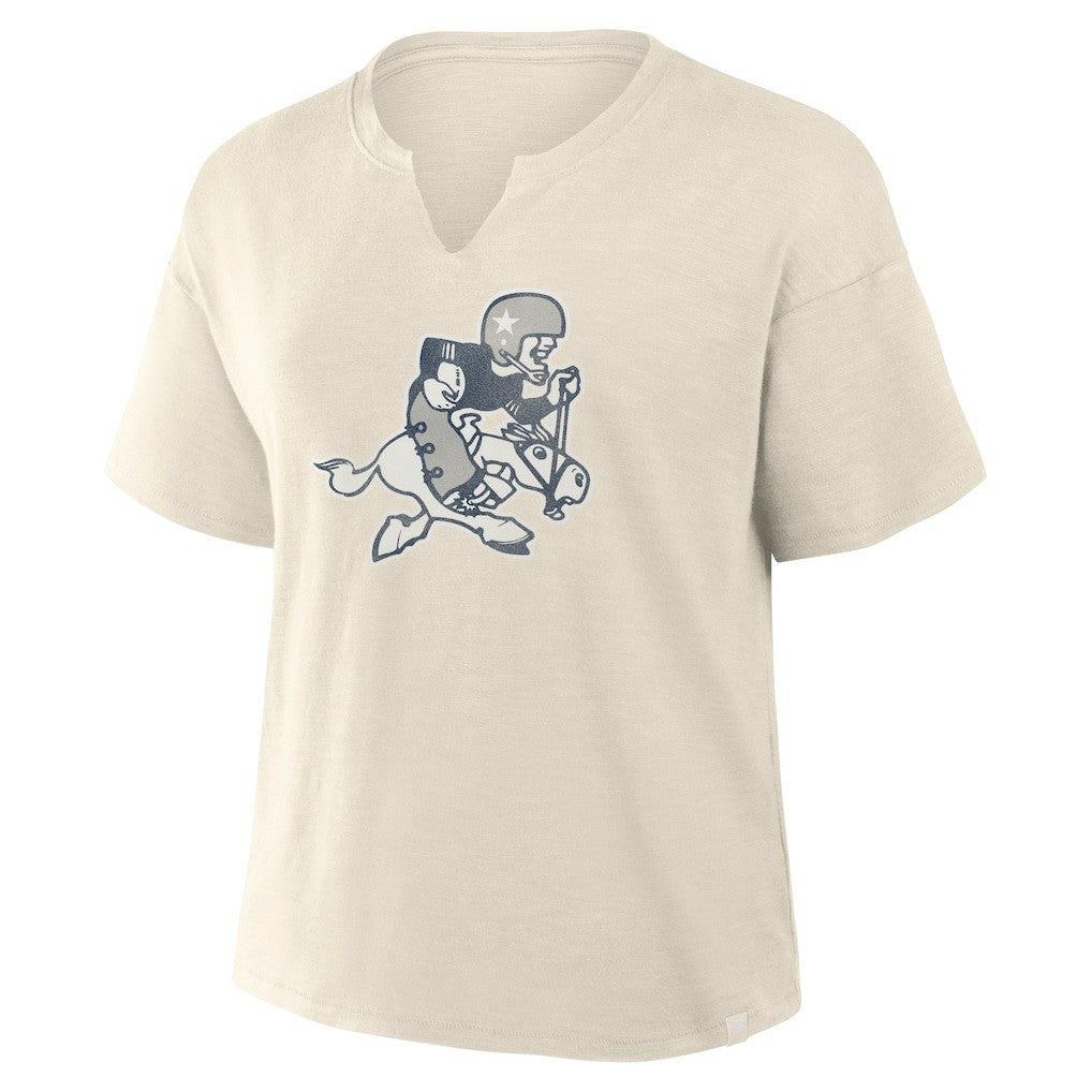 Dallas Cowboys Women's Trick Play Slub Boxy T-Shirt - Cream discount