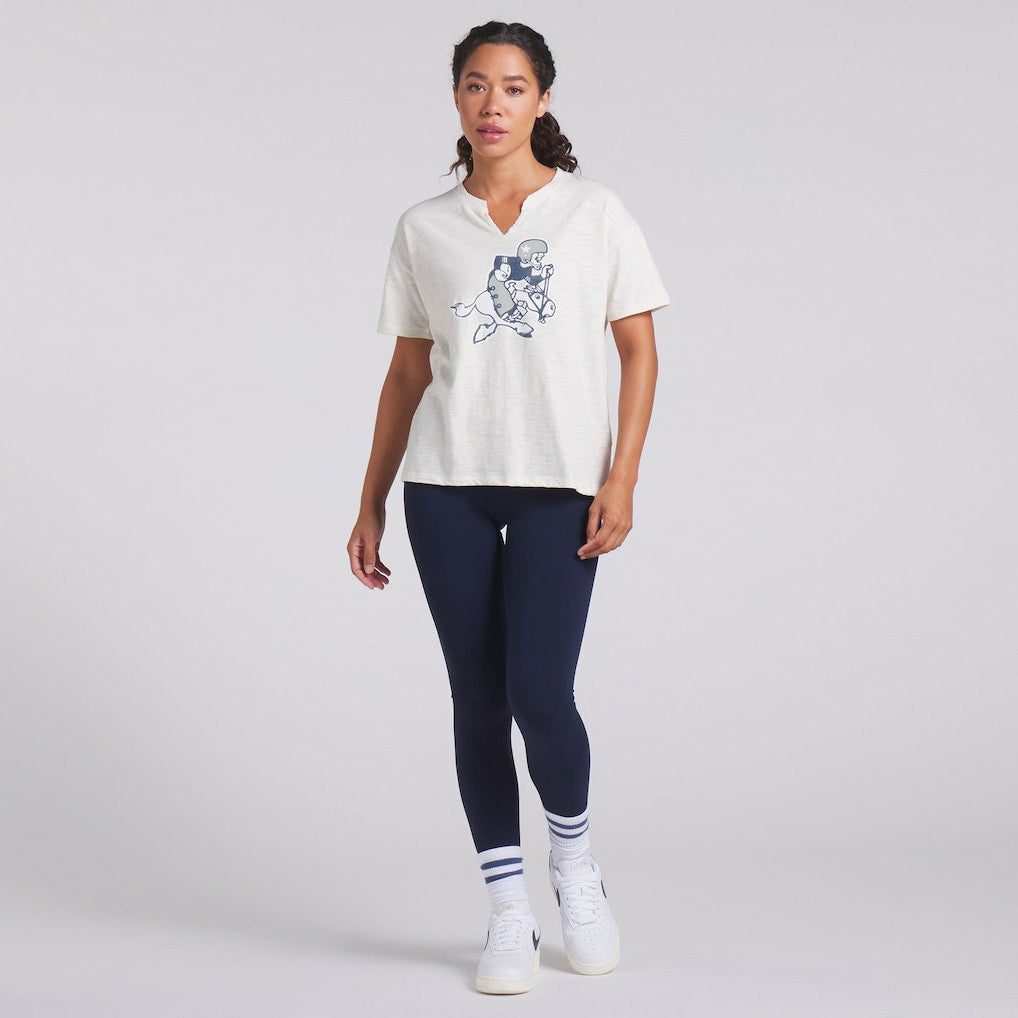 Dallas Cowboys Women's Trick Play Slub Boxy T-Shirt - Cream discount