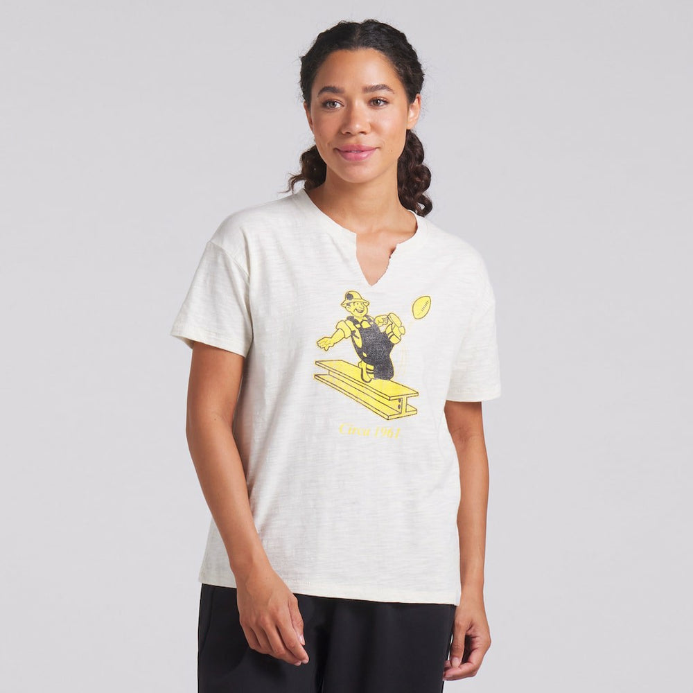 Pittsburgh Steelers Women's Trick Play Slub Boxy T-Shirt - Cream for sale