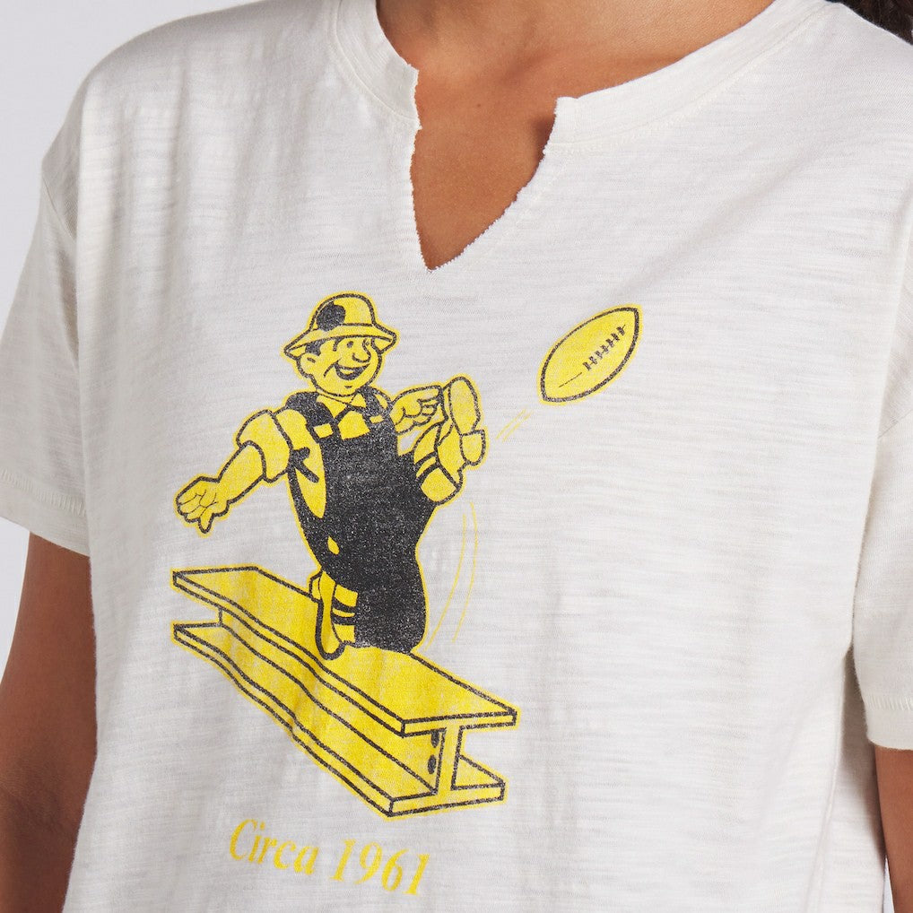 Pittsburgh Steelers Women's Trick Play Slub Boxy T-Shirt - Cream for sale