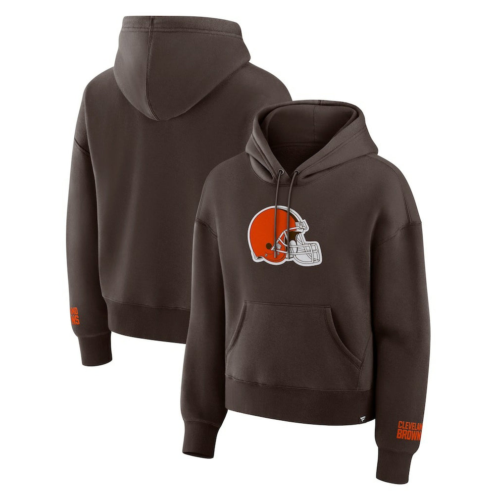 Cleveland Browns Women's Legacy Fleece Pullover Hoodie - Brown cheap