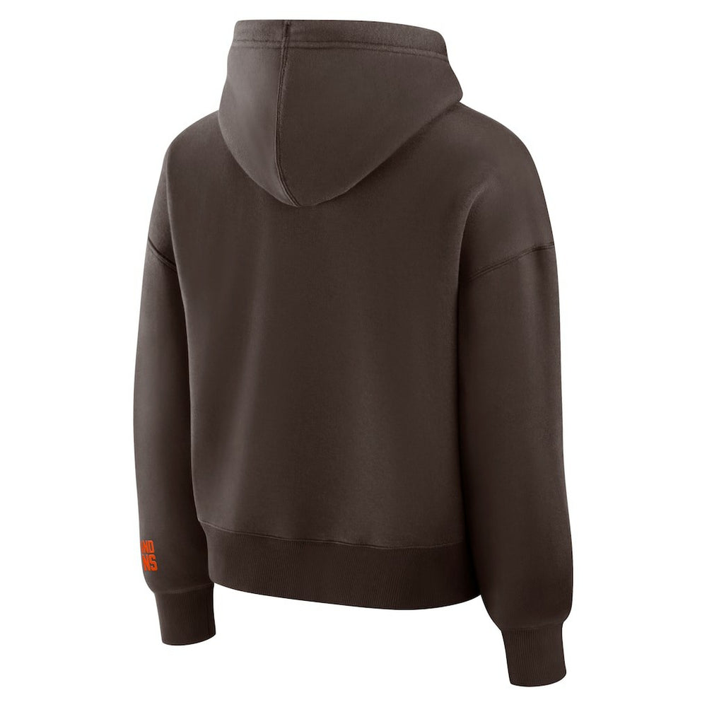 Cleveland Browns Women's Legacy Fleece Pullover Hoodie - Brown cheap