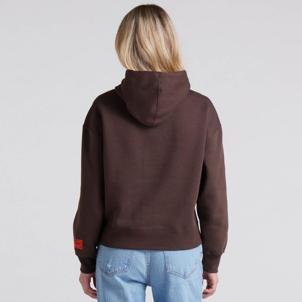 Cleveland Browns Women's Legacy Fleece Pullover Hoodie - Brown cheap